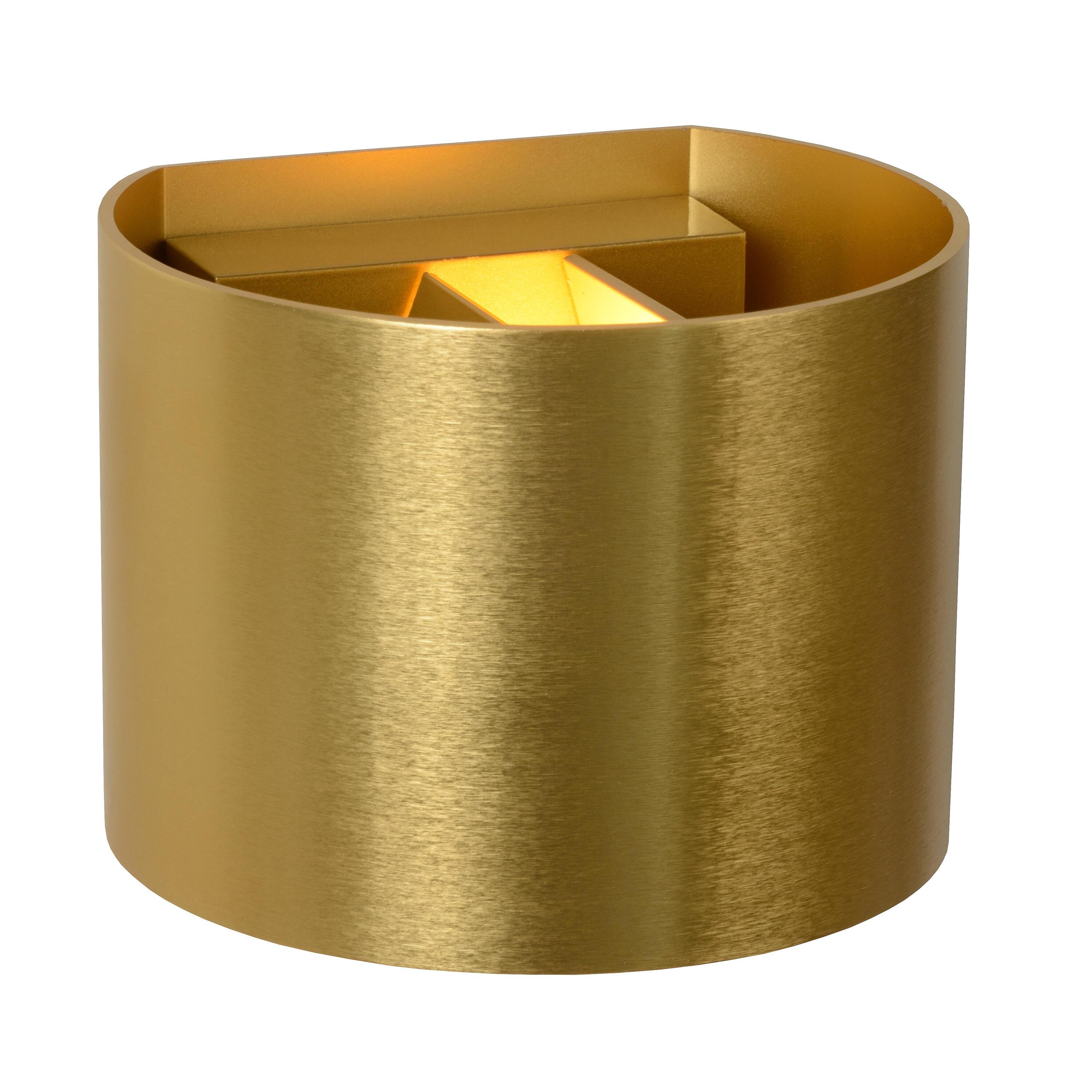 Xio wandlamp rond mat goud messing