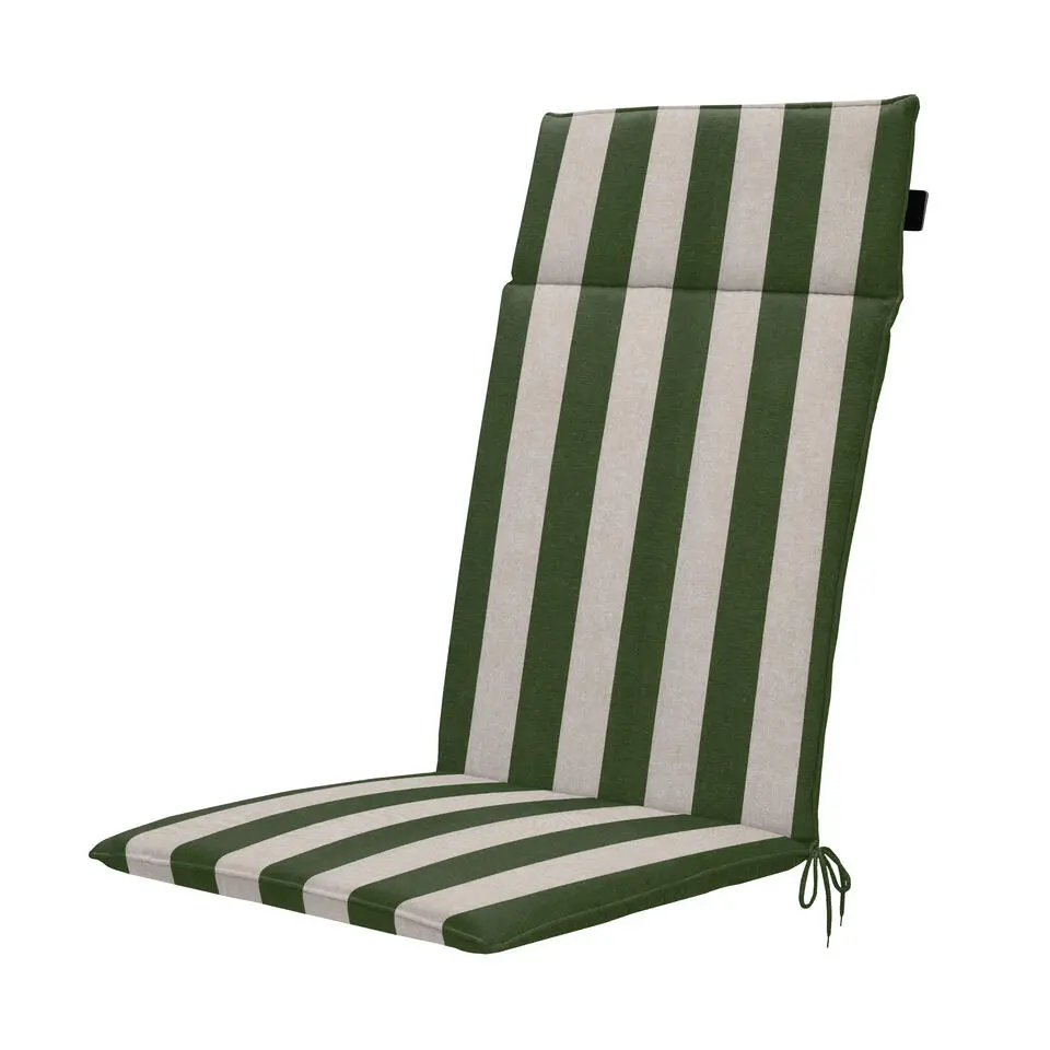 Madison - Tuintstoelkussen Hoge Rug Amora - Groen - 120x50x4cm - Set van 4