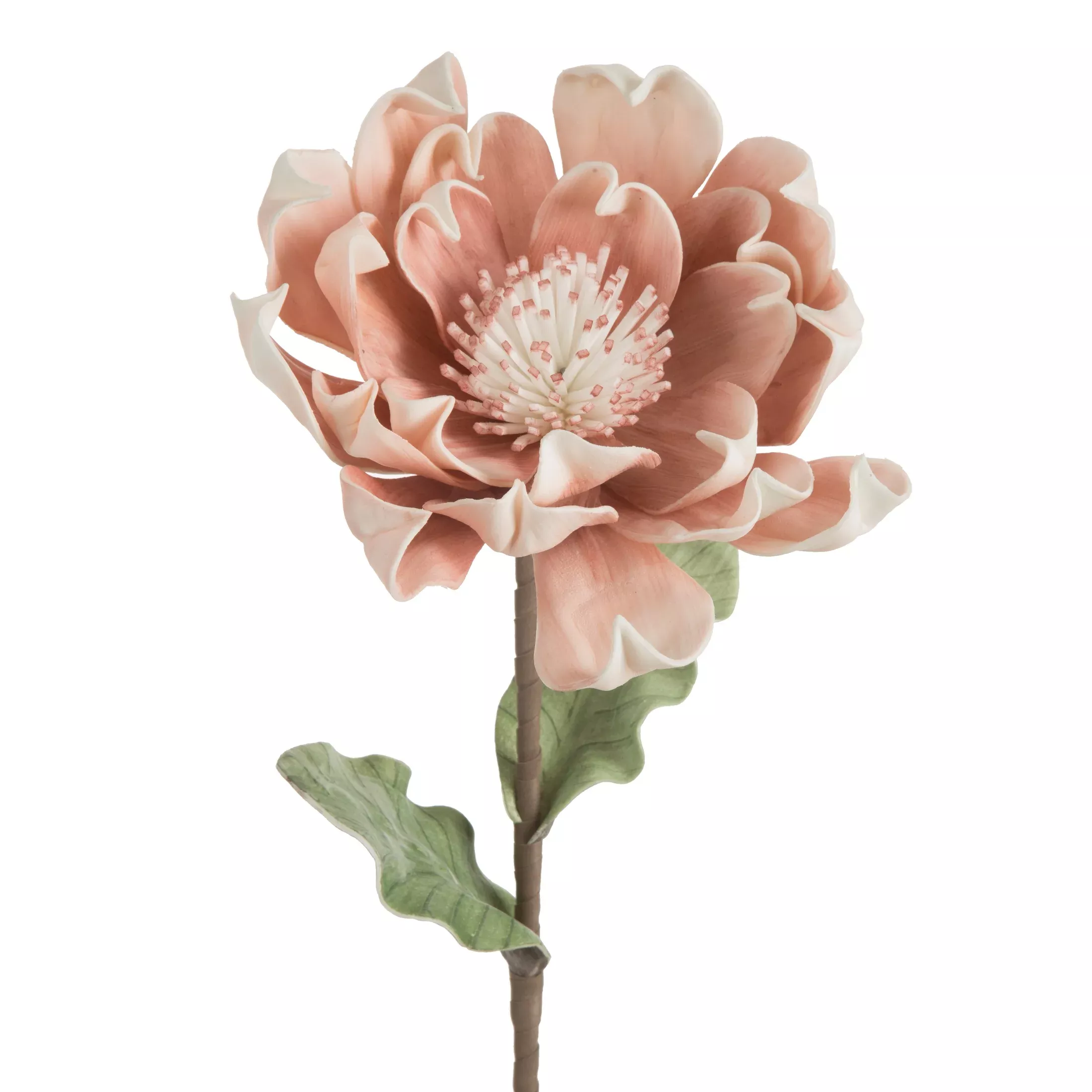 Kwiat sztuczny jasnoróżowy z plastycznej pianki foamiran 68 cm