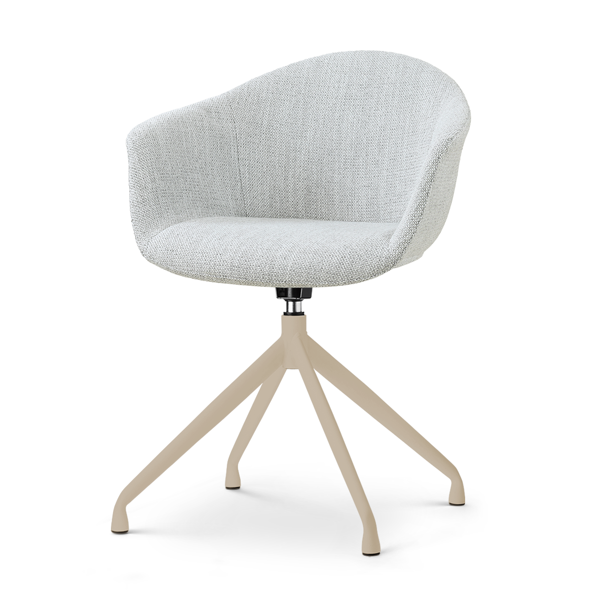Nolon Nola-Otis draaibare eetkamerstoel grijs melange beige onderstel
