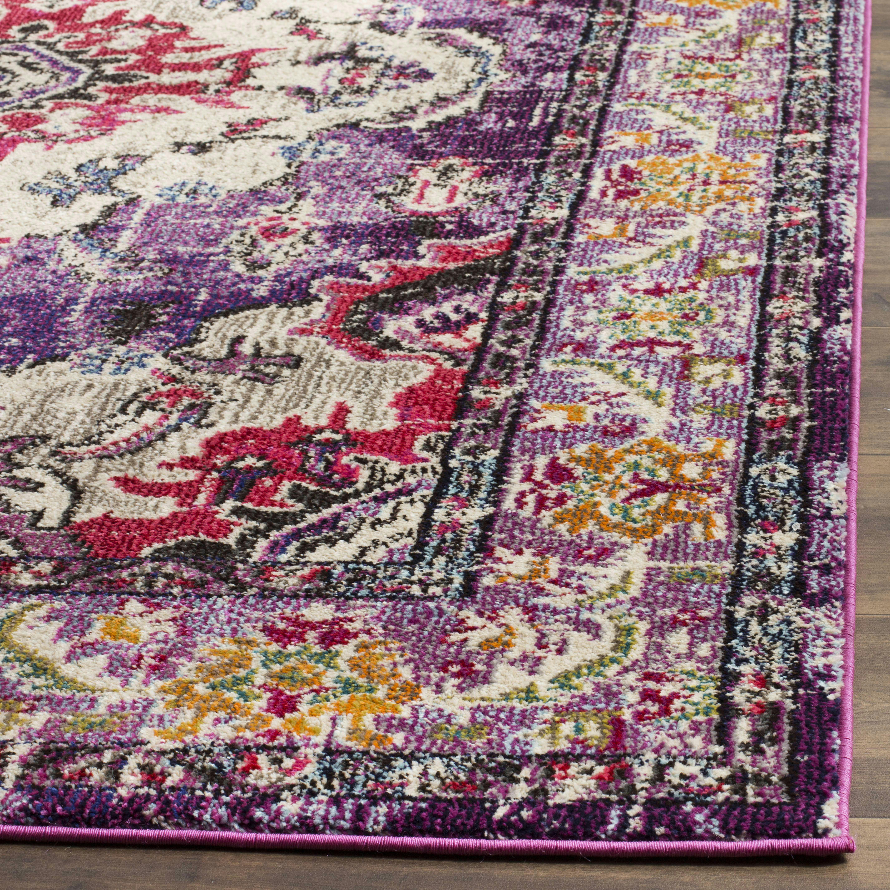 MONACO - Tapis de salon interieur en violet & fuchsia, 122 x 170 cm