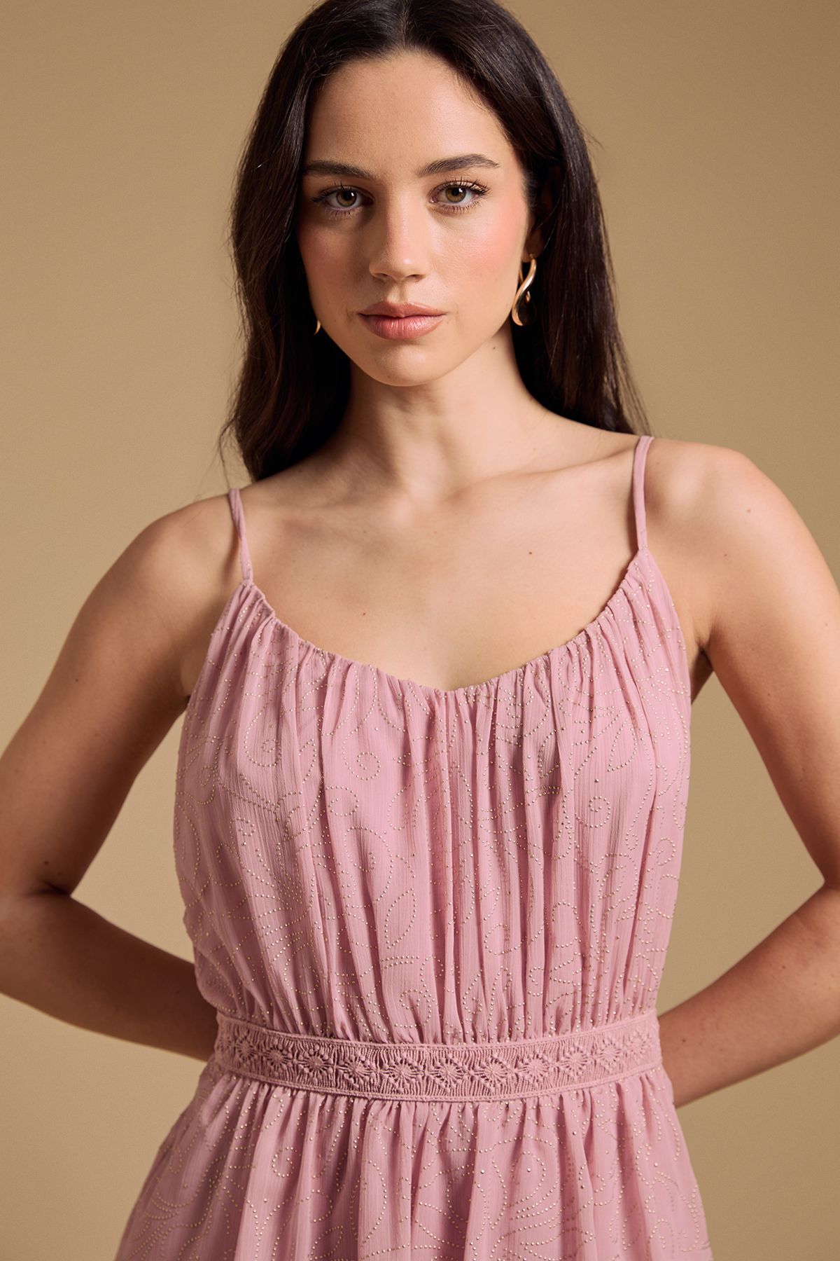 Oasis Strappy Tiered Frill Midaxi Dress