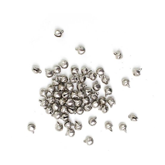 Mini Silver Jingle Bells 60 Pack