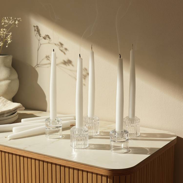 Habitat Pack of 10 Tapered Candles - Unscented