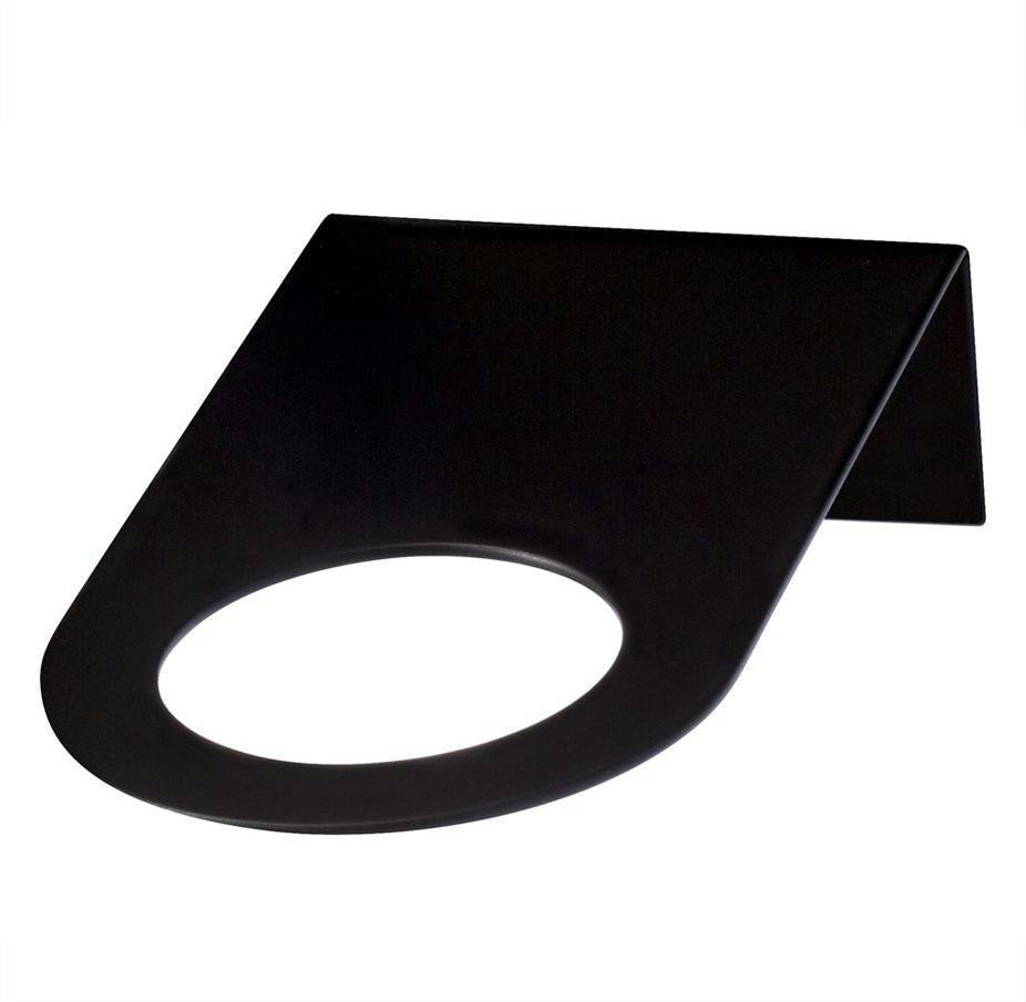 SUPPORT 2 - Applique murale courte en acier noir