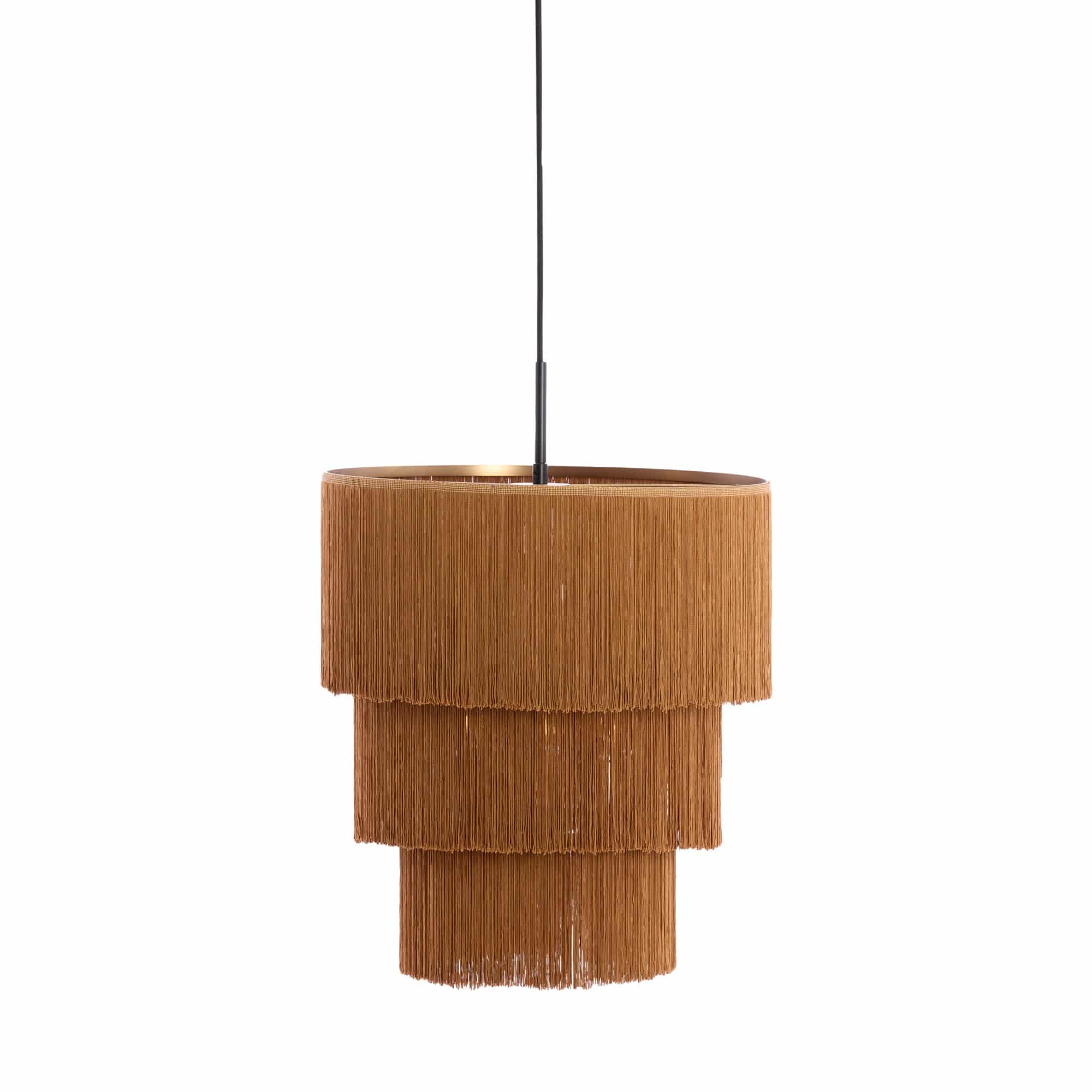 Light & Living hanglamp Malaika - bruin - Ø45cm