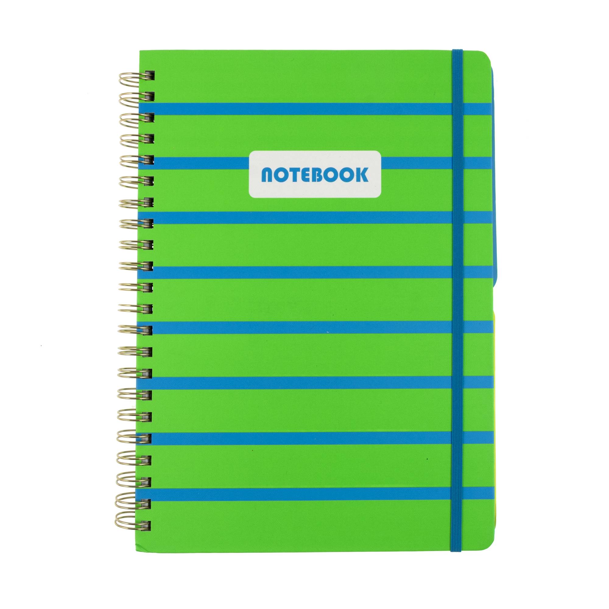 Green Stripe Project Notebook A4