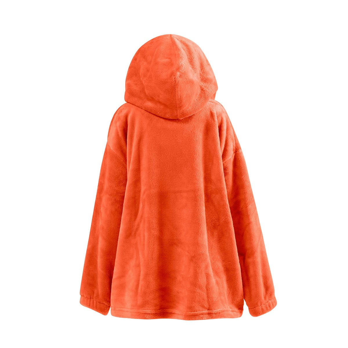 GINGER - Poncho polaire enfant à capuche doux & chaud  corail 05/08 ans