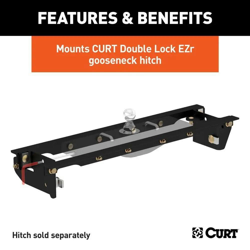 CURT Double Lock EZr Gooseneck Installation Brackets, Select Ford
