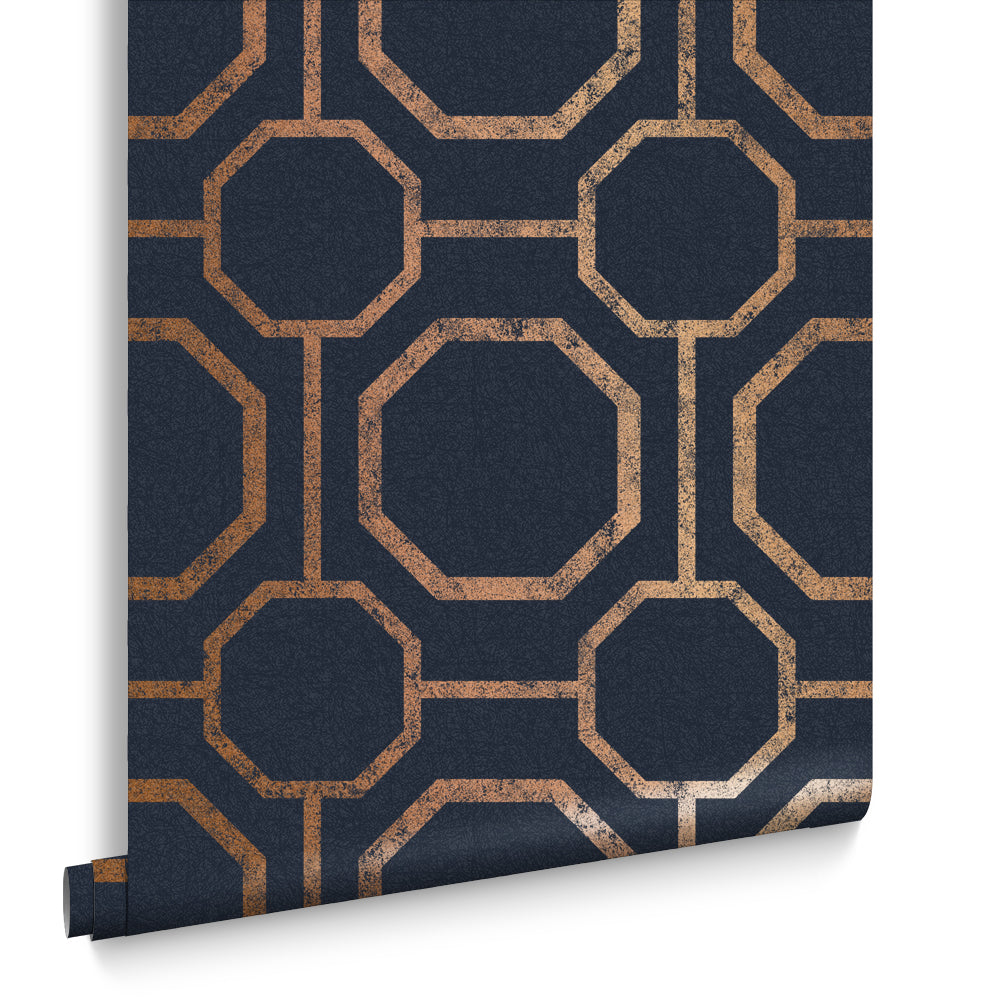 Graham & Brown Vliesbehang - Sashiko Navy - 10mx53cm