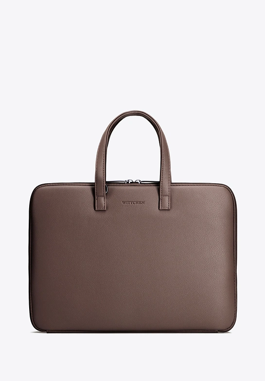 Męska torba na laptopa 14” z ekoskóry brązowa