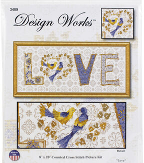 Design Works 20 x 8 Love Counted Cross Stitch Kit