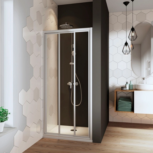 Schiebetür »Fara 4«, BxH: 800 x 1850 mm, Kunststoffglas, weiß