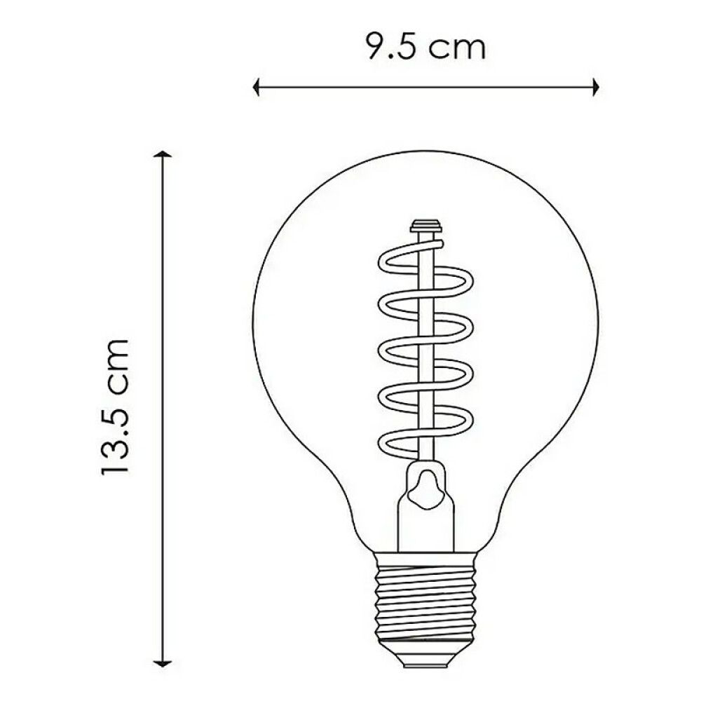 LYSPÆRE HOME SWEET HOME GLOBE VARMHVIT LED G95 E27 4W