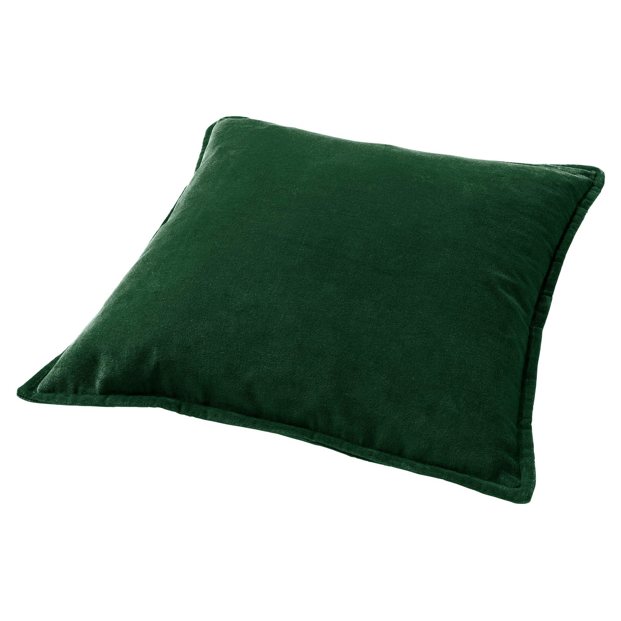 CAITH - Coussin - vert en velours 50x50 cm uni