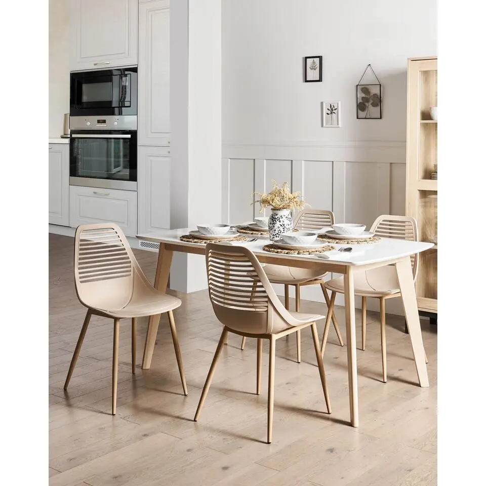 MONTELLO - Set van 4 stoelen - Beige - Synthetisch materiaal