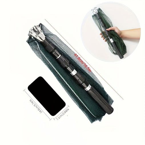 NNETM Ultra-Light Foldable Fishing Net with Telescopic Handle