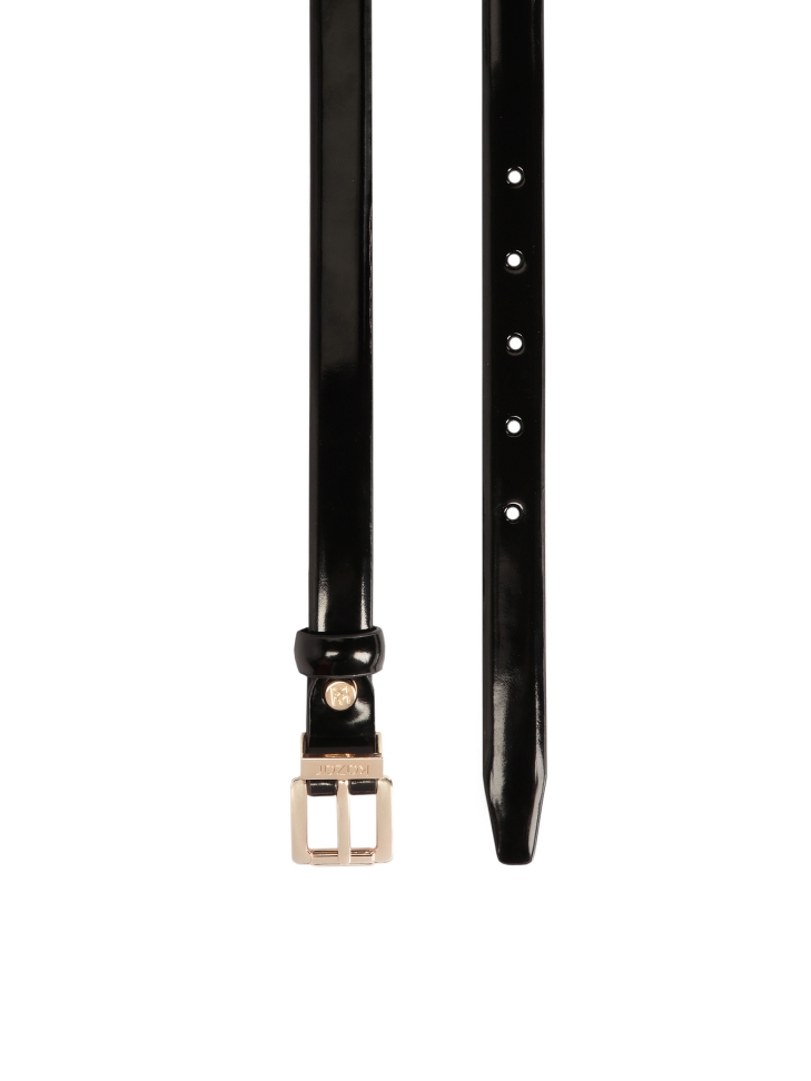 Patent belt with gold buckle