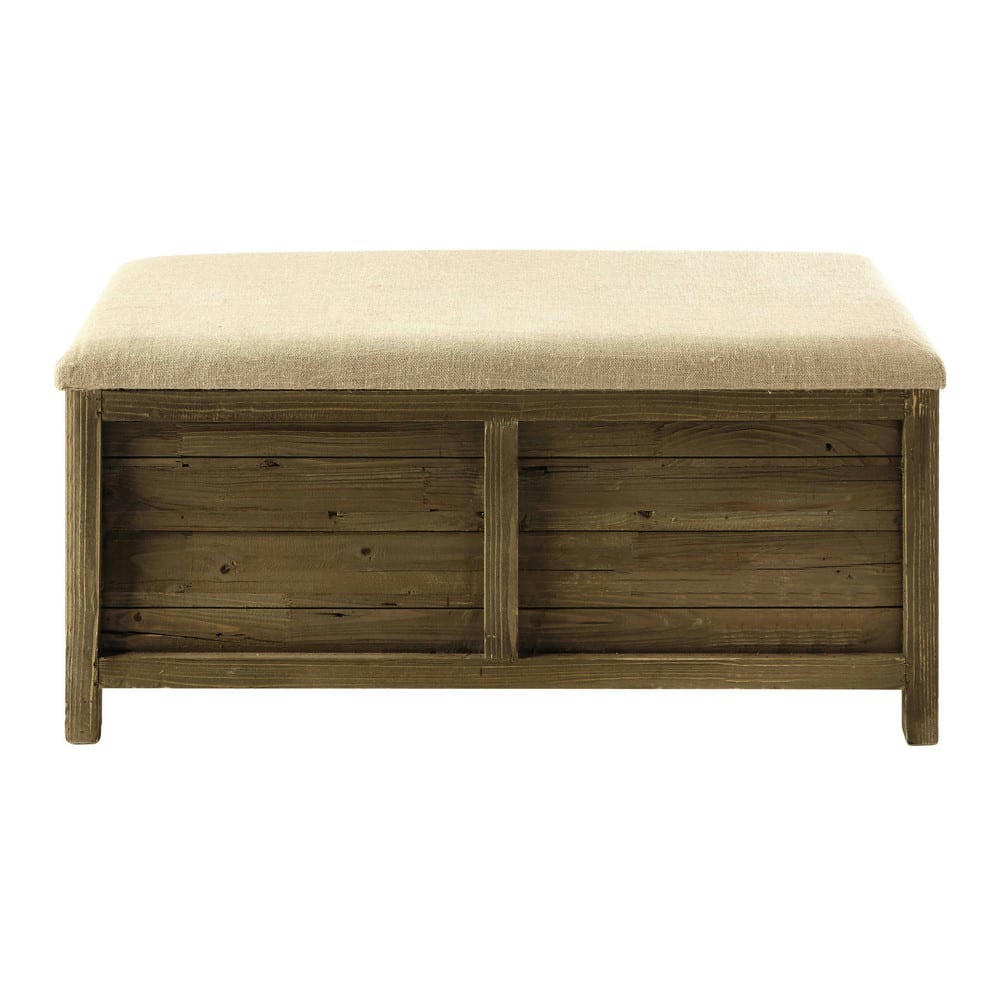 Fisherman - Banquette coffre en bois de sapin et jute