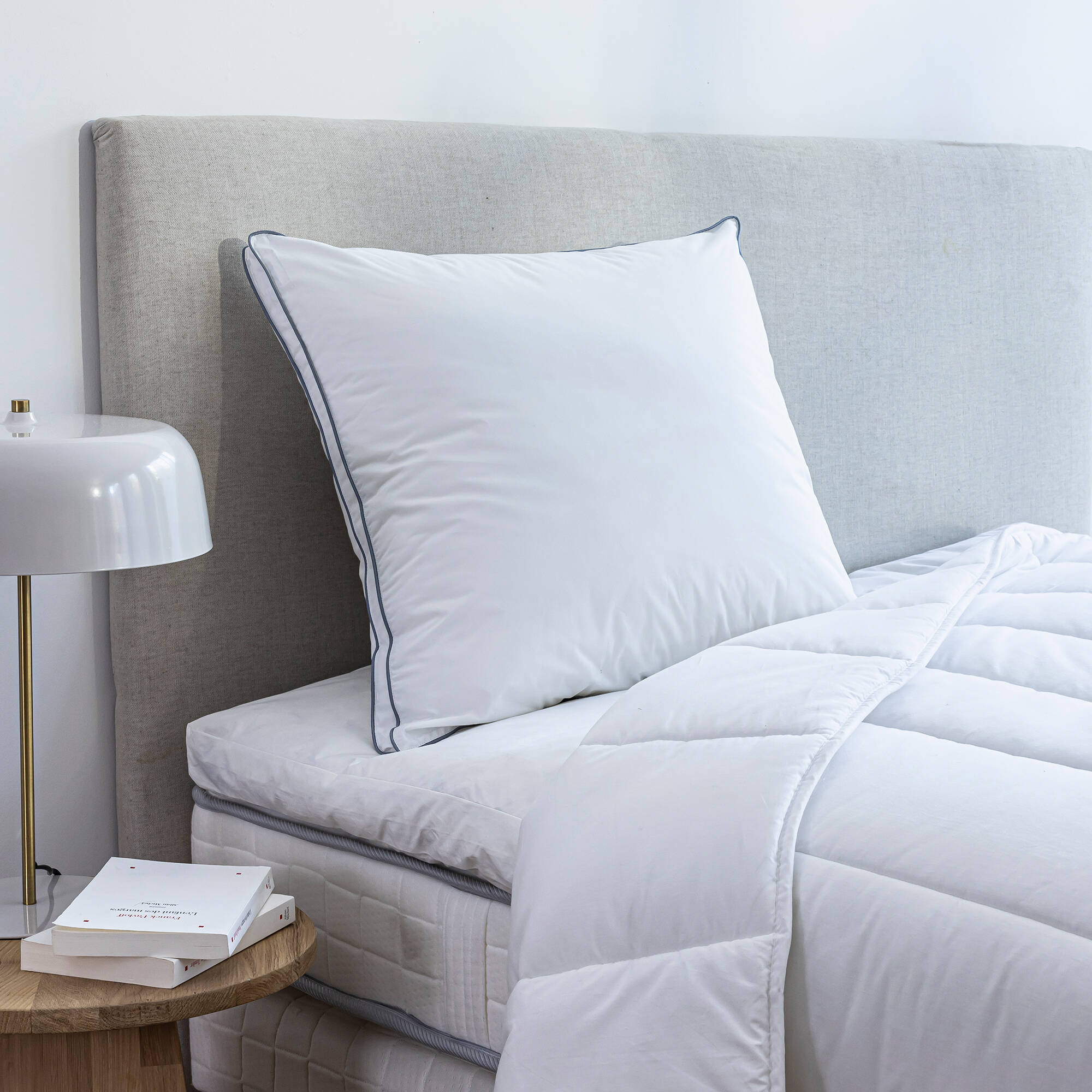 Oreiller percale coton microgel ferme