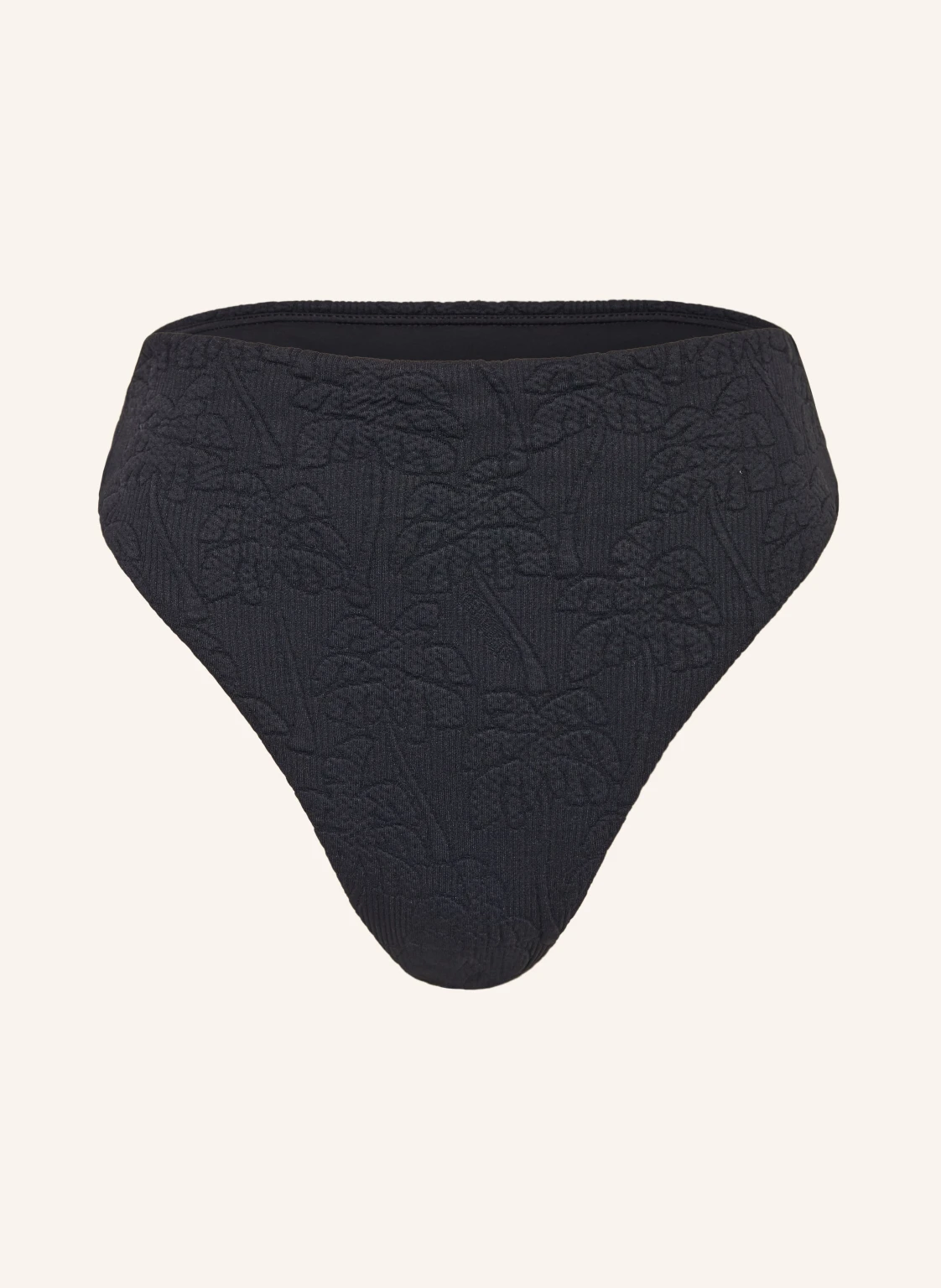 FARM RIO High-Waist-Bikini-Hose BLACK PALM TREES