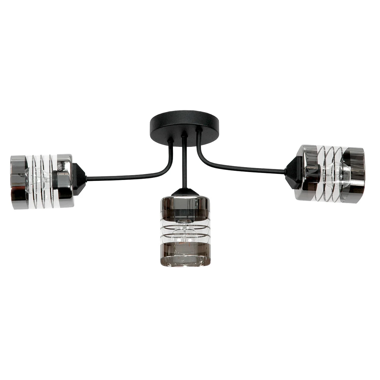 Lampa sufitowa czarna nad stół loftowa EDYLIT 3xE27 ENOLI 15-472