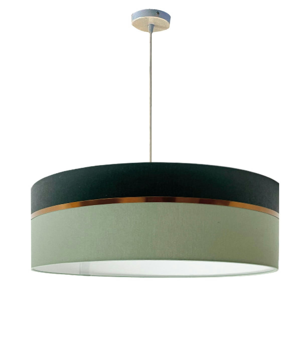 KHARANI - Suspension bicolore vert empire & tilleul D: 65 x H: 25