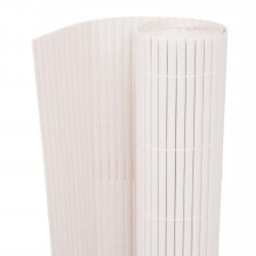 NNEVL Double-Sided Garden Fence 110x400 cm White