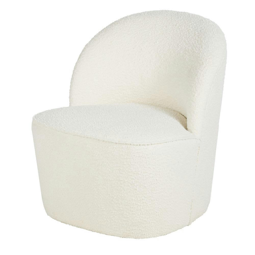 Blackhill Business - Fauteuil professionnel en tissu recyclé à bouclettes blanc cassé