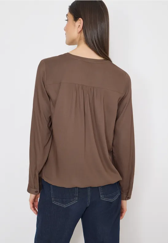 Bluse in Unifarbe