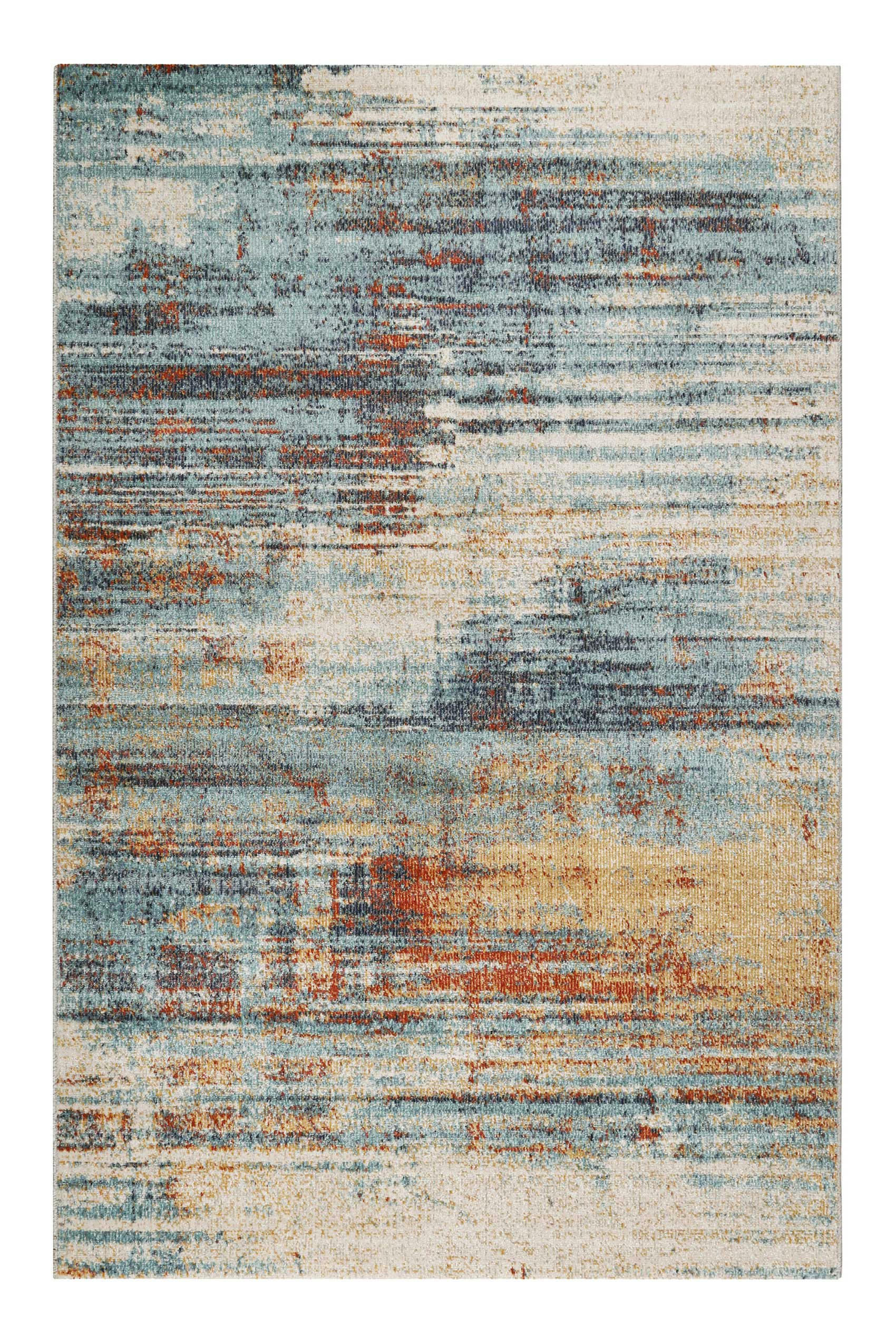 ELOUISA - Tapis intérieur/extérieur ras motif graphique multicolore 80x150
