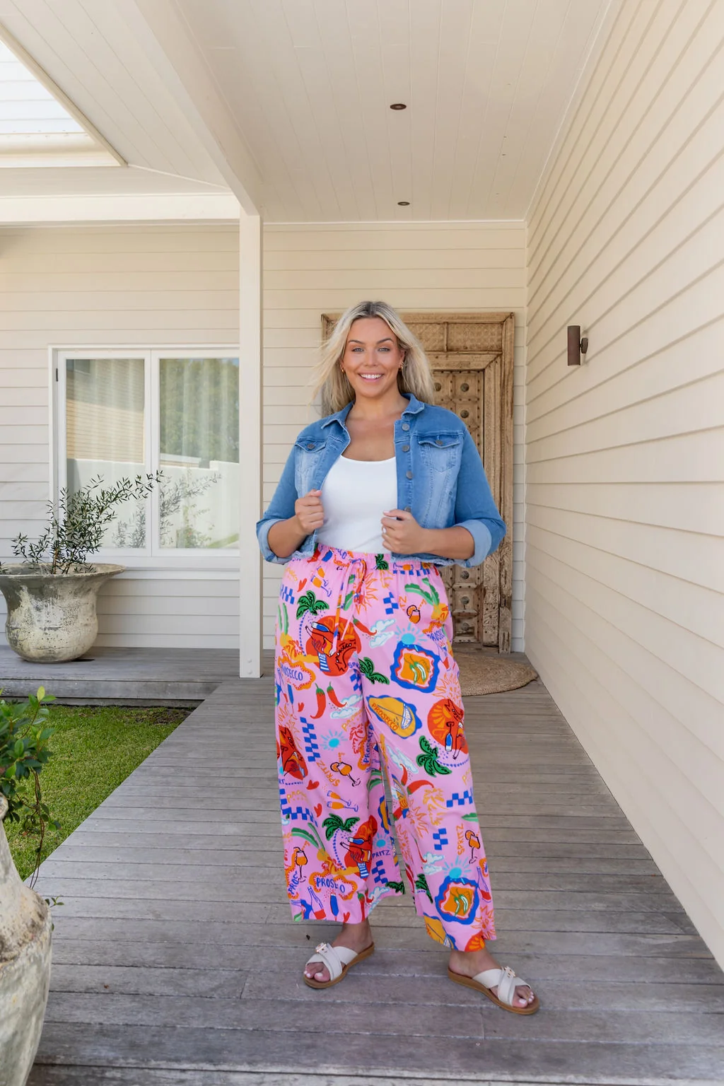 Gina Linen Blend Pant in Cin Cin