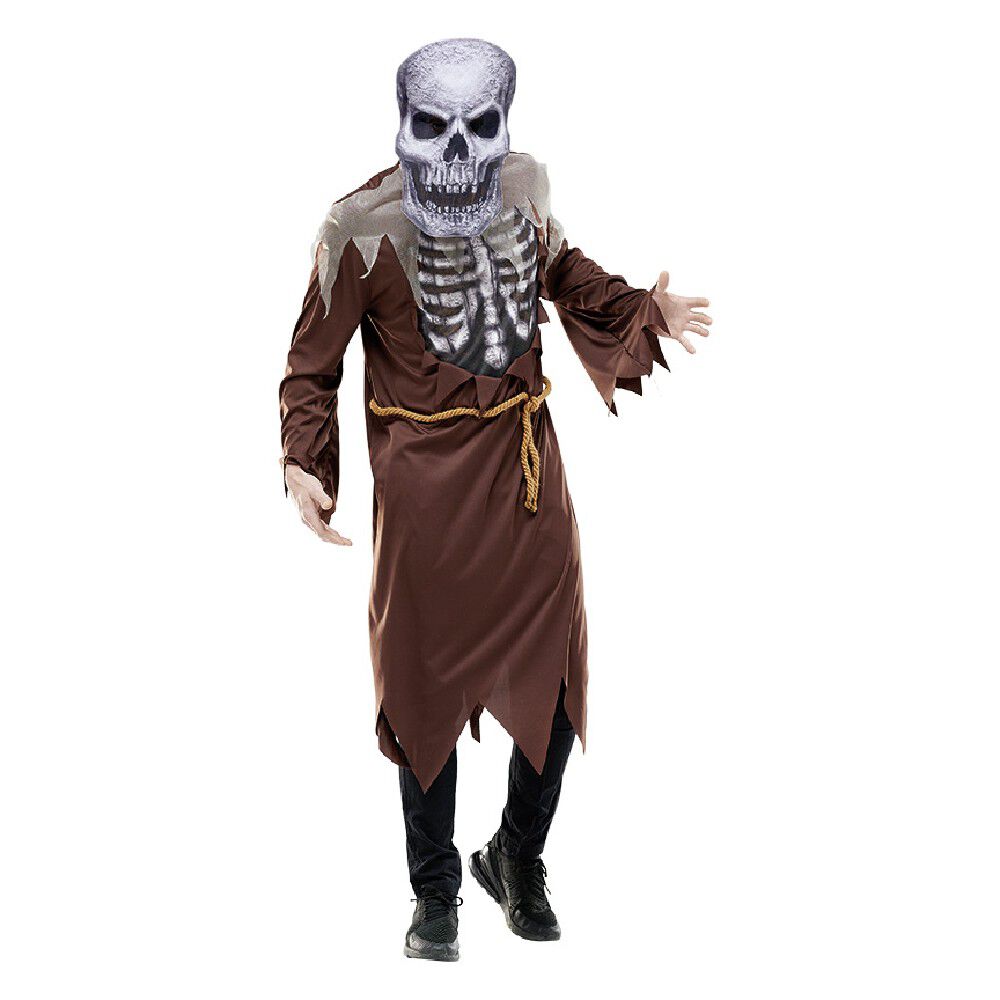 Masque adulte Halloween tête de mort grise