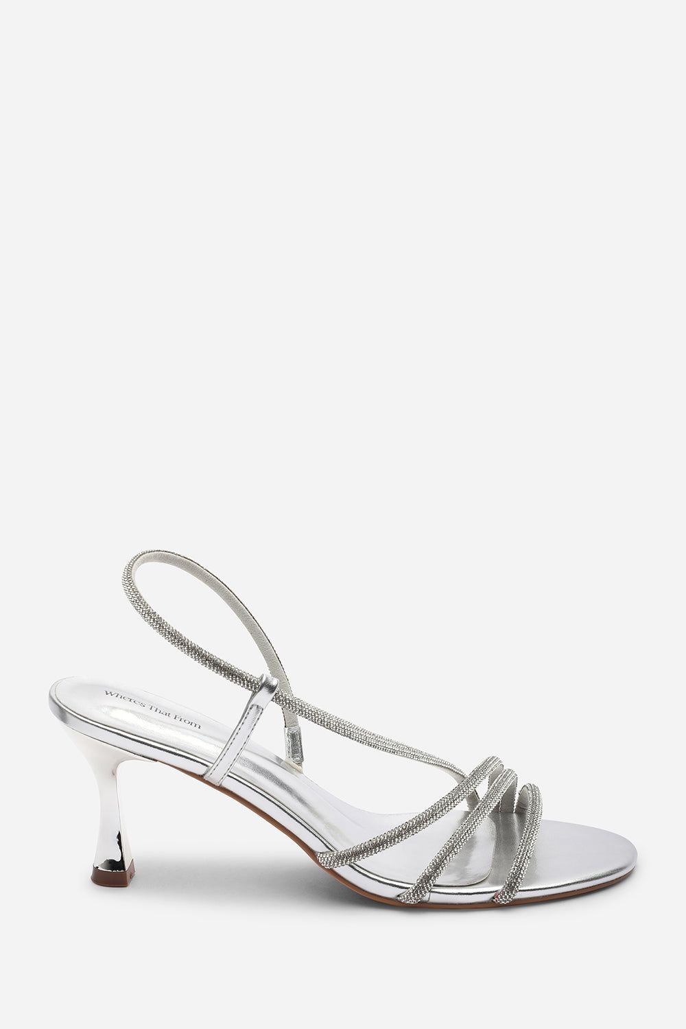 Where's That From Gloria Diamante Strappy Low Heeled Sandals