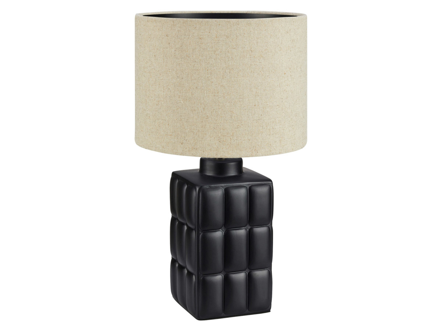 Lampa stołowa Cuscini ceramiczna czarna