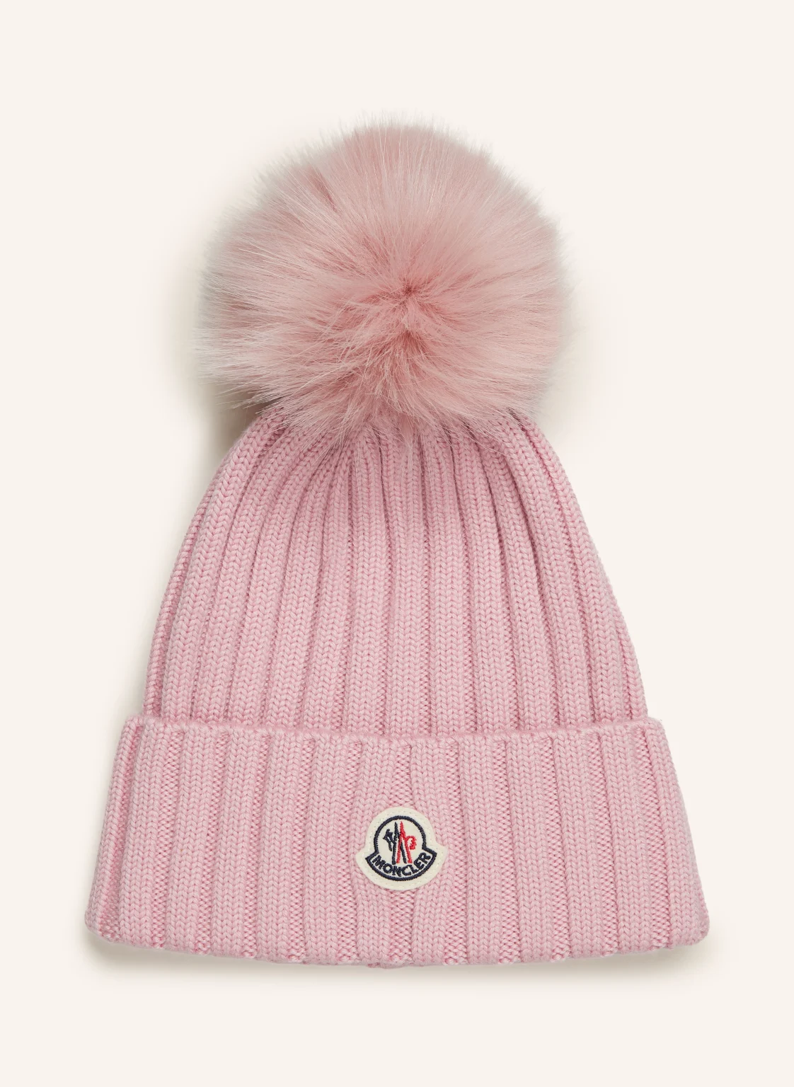 MONCLER Mütze mit Kunstfell