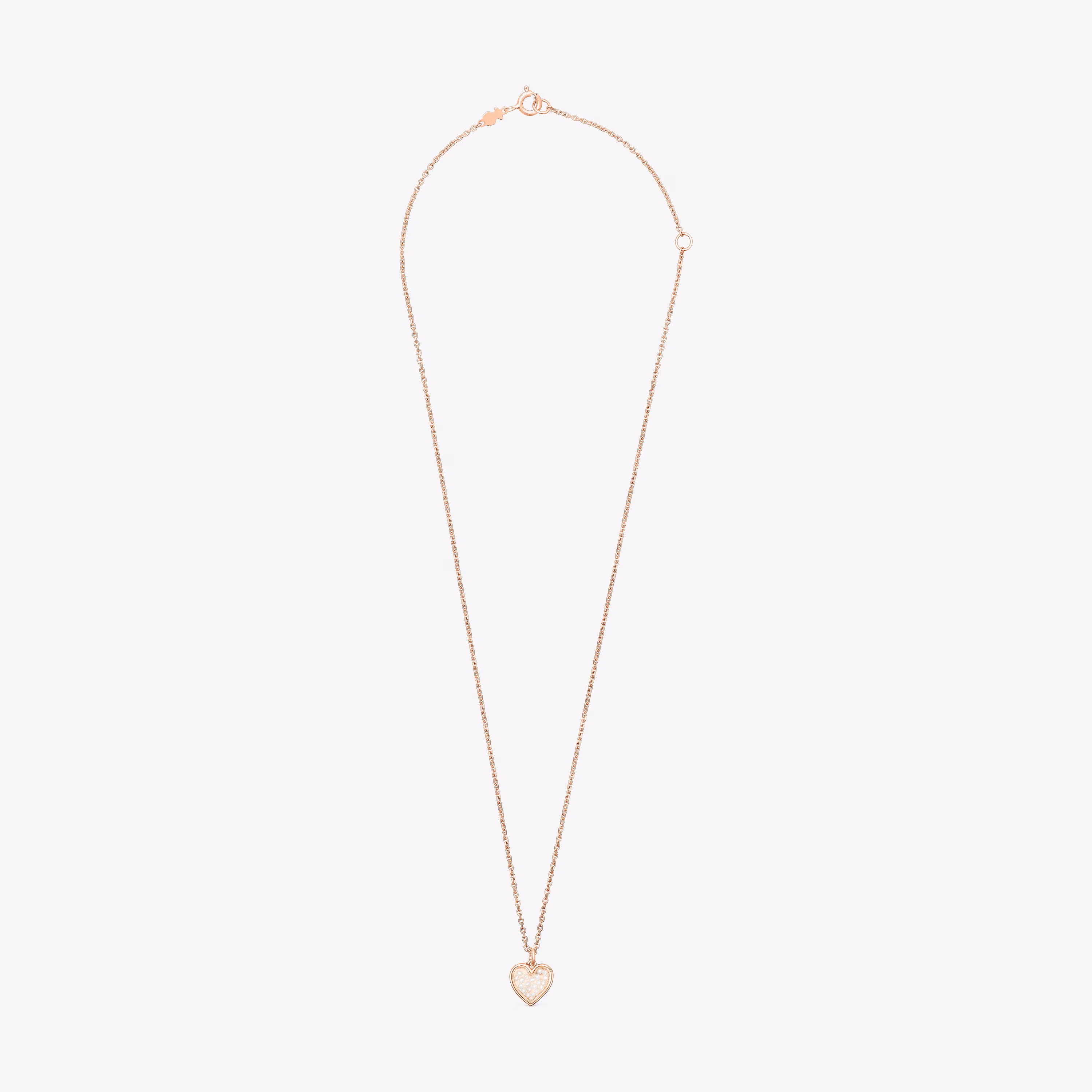 Collar con baño de oro rosa 18 kt sobre plata y perlas Areia