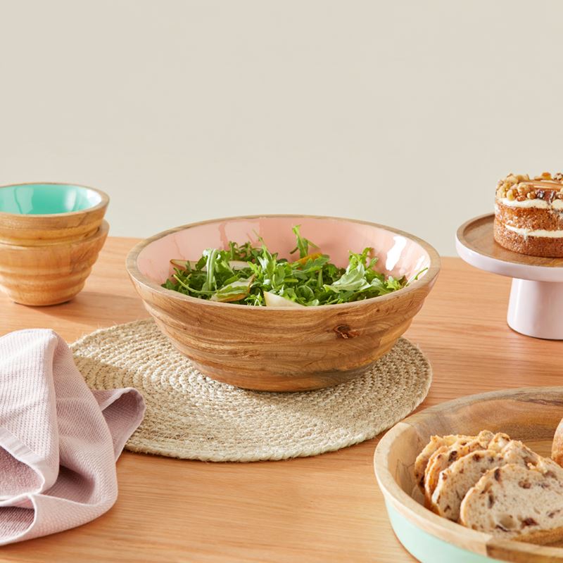 Gelato Shell Pink Timber Servingware