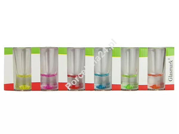 Kpl. kieliszków do wódki 25 ml (6 szt.) Glasmark - Malowane dno 4G.57-0090-5082