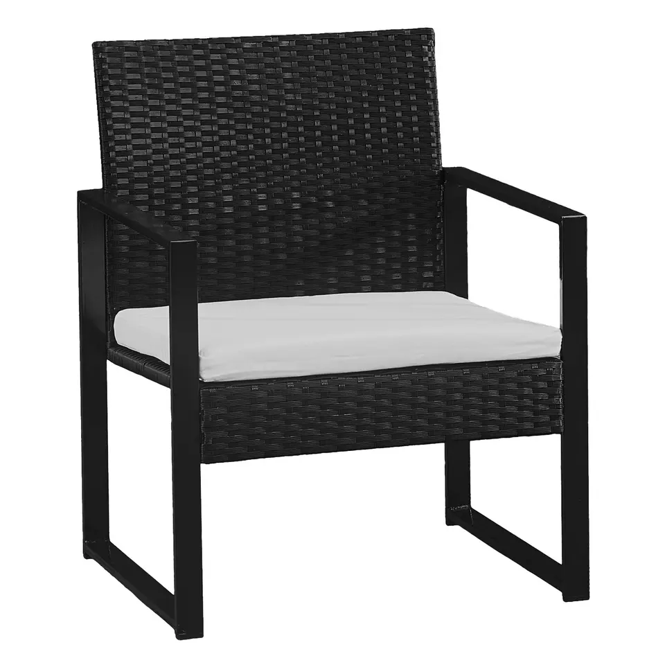 Happy Garden Tuinmeubilair MAJORQUE - Zwart - Geweven hars