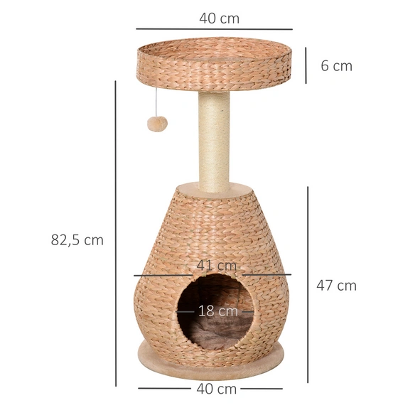 Kratzbaum, 40 cm, gelb