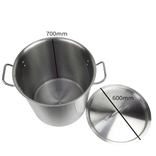 SOGA Stock Pot Thick Stainless Steel Without Lid 198L 18/10
