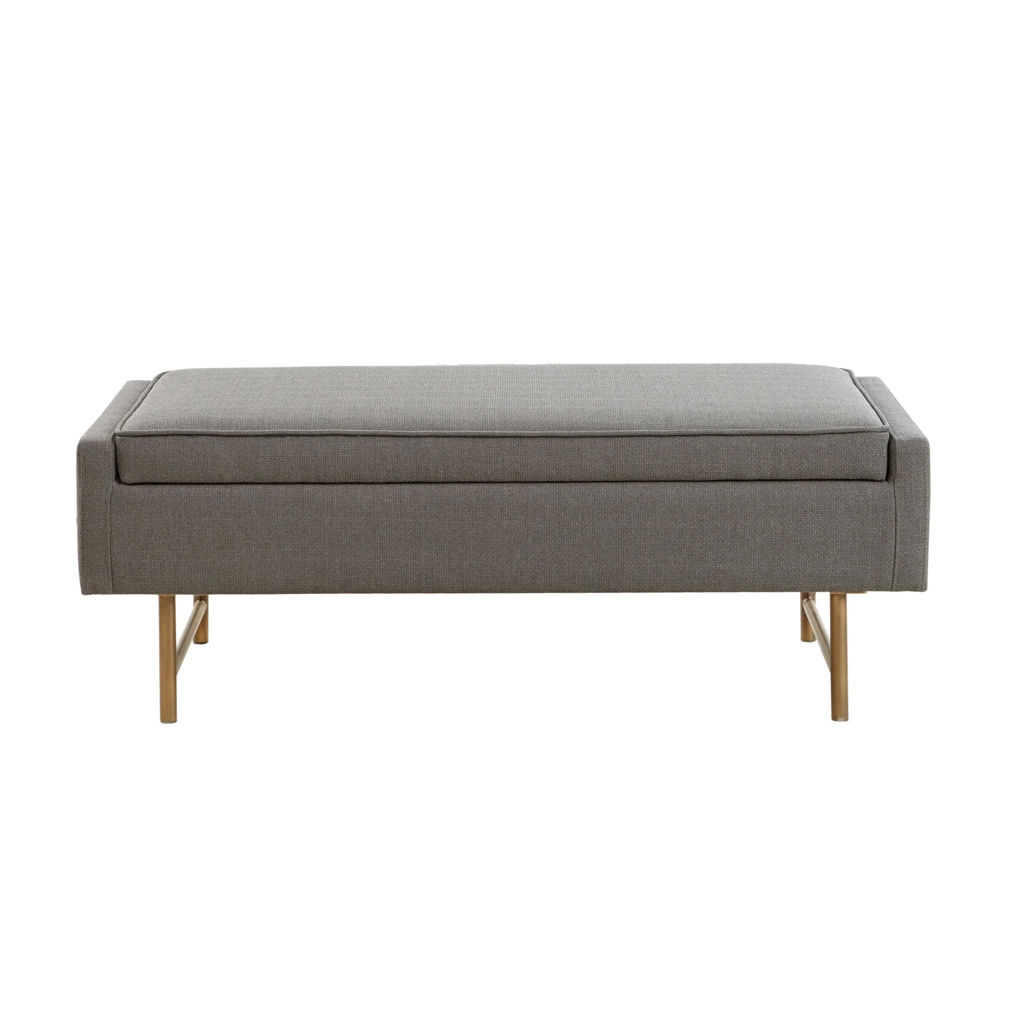 Madison Park Denali Grey Soft Close Storage Accent Bench