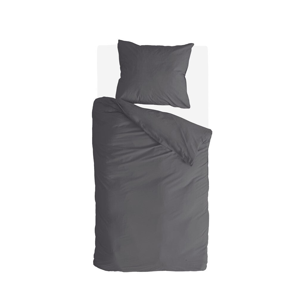 Byrklund - Dekbedovertrek Go Velvet - 140x220 cm - Off Black