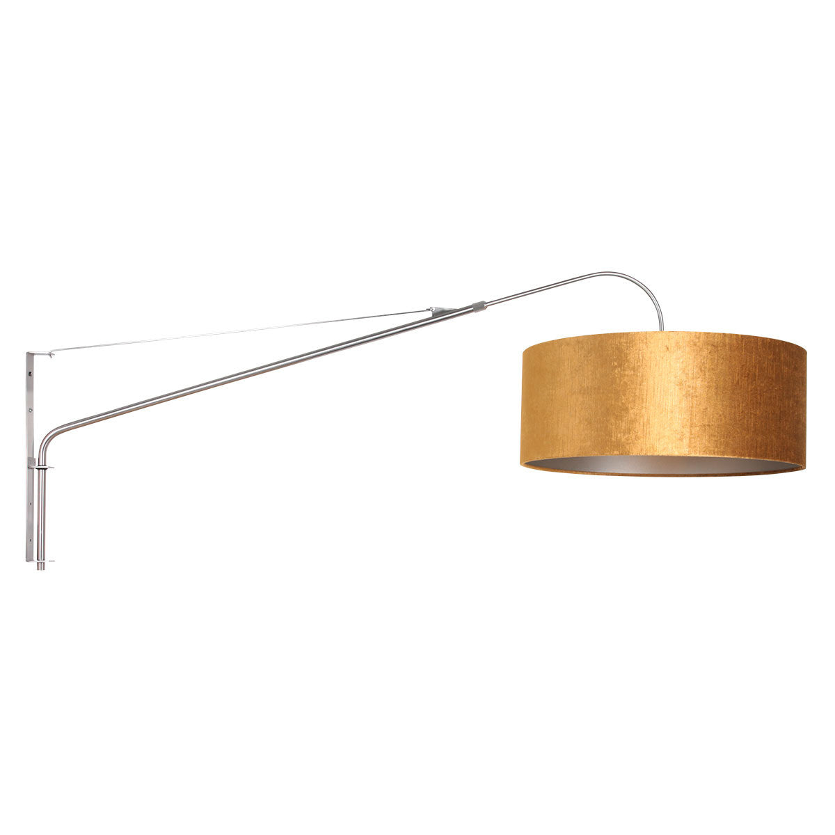 Steinhauer wandlamp elegant - 1 lichts - 145x 56 cm - mat chroom goud