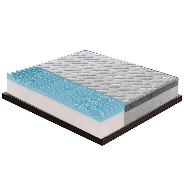 Matelas 140x190 Memory Gel - Epaisseur 25 cm - Mousse Mémoire 6 cm - 9 zones de confort - 100% Made in Italy