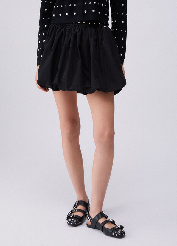 Minigonna balloon in taffet&agrave;