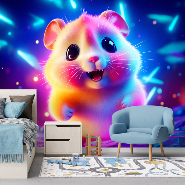 Feeby Fototapeta, Chomik neon 150x105