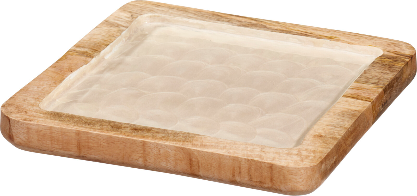 Taca kwadratowa do serwowania z drewna mango 20x20x2 cm