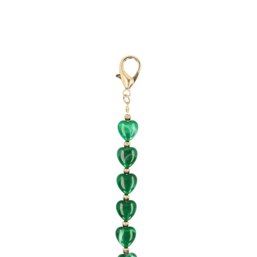 Manfield Groene hartjes bag charms